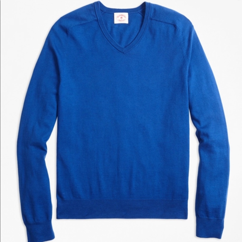 Brooks Brothers Cotton-Cashmere V-Neck Sweater